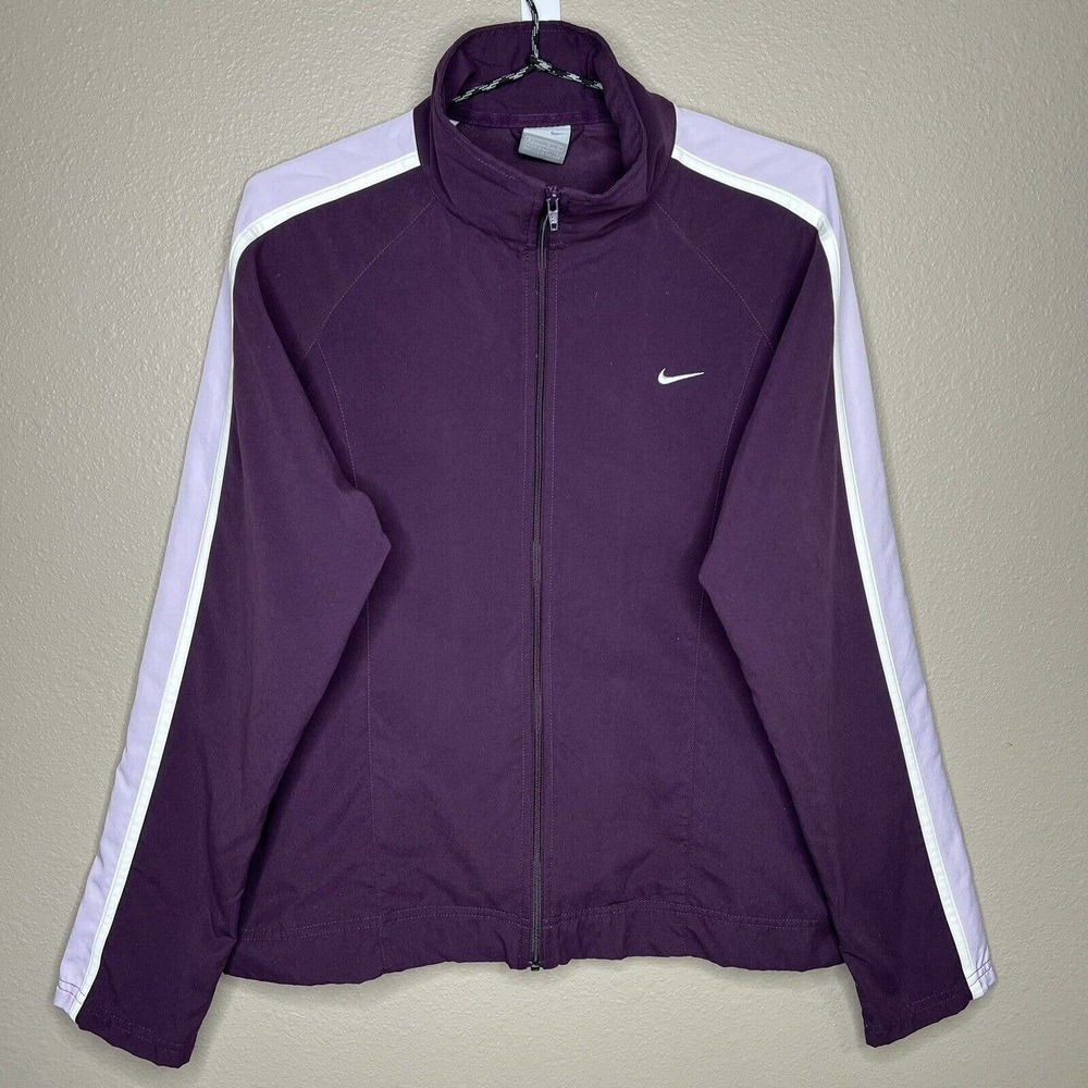 Nike Women's Purple Full Zip Long Sleeve Windbreaker Jacket Size M - Picture 10 of 10
